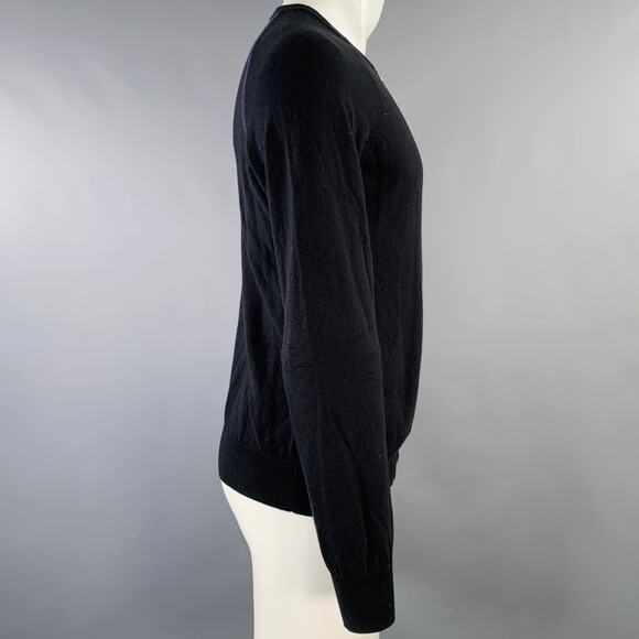 PAUL SMITH JEANS Size S Black Purple Cotton Wool Zip Up Cardigan - Picture 2 of 6